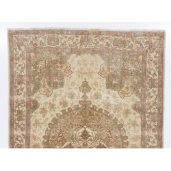Large Vintage Handmade Turkish Area Rug for Office & Home Decor. 7 x 10.7 Ft (216 x 326 cm)