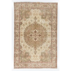 Large Vintage Handmade Turkish Area Rug for Office & Home Decor. 7 x 10.7 Ft (216 x 326 cm)