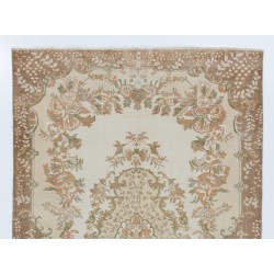 Large Vintage Handmade Turkish Area Rug for Office & Home Decor. 7 x 10.9 Ft (216 x 332 cm)