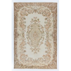Large Vintage Handmade Turkish Area Rug for Office & Home Decor. 7 x 10.9 Ft (216 x 332 cm)