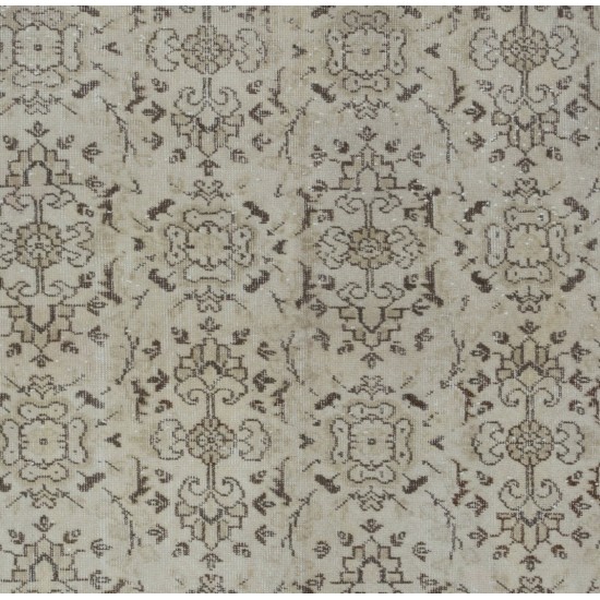 Handmade Vintage Rug, Floral Patterned Anatolian Carpet. 7.2 x 10.4 Ft (217 x 314 cm)