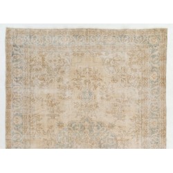 Large Mid-Century Handmade Turkish Oushak Wool Rug with Medallion Design. 7.2 x 10.8 Ft (219 x 329 cm)