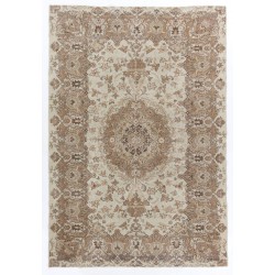 Unique Shabby Chic Vintage Handmade Turkish Rug for Home and Office Decor. 7.3 x 10.5 Ft (220 x 320 cm)
