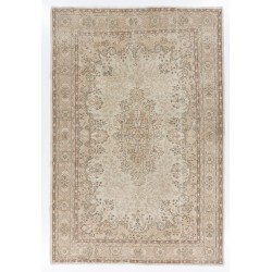 Large Mid-Century Handmade Turkish Oushak Wool Rug with Medallion Design. 7.3 x 10.6 Ft (220 x 322 cm)