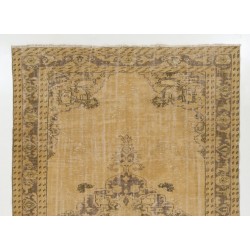 Unique Vintage Anatolian Oushak Area Rug, Handmade carpet made in Turkey.. 7.3 x 10.7 Ft (220 x 325 cm)