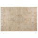 Vintage Handmade Turkish Oushak Wool Rug with Medallion Design, Oversize Sun Faded Carpet. 8.8 x 11.9 Ft (268 x 360 cm)