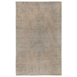 Oversize Vintage Handmade Turkish Oushak Wool Rug with Medallion Design. 9 x 12.7 Ft (272 x 387 cm)