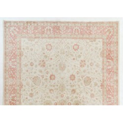 Oversize One-of-a-Kind Vintage Handmade Anatolian Rug with Palmettes and Flowers Design. 9.7 x 14 Ft (295 x 425 cm)