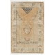 Vintage Handmade Turkish Oushak Accent Rug. 2.7 x 4.2 Ft (80 x 128 cm)