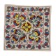 Uzbek Silk Embroidery Suzani Cushion Cover. Decorative Lace Pillow Cover. 18" x 19" (45 x 46 cm)