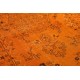 Orange Overdyed Vintage Handmade Turkish Accent Rug, Wool and Cotton Carpet. 3.8 x 7.3 Ft (114 x 220 cm)
