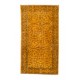 Orange Overdyed Vintage Handmade Turkish Rug, Wool and Cotton Carpet. 3.9 x 6.9 Ft (118 x 210 cm)