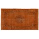 Orange Overdyed Vintage Handmade Turkish Area Rug, Great 4 Modern Interiors. 5.6 x 9.3 Ft (170 x 281 cm)
