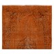 Orange Overdyed Vintage Handmade Turkish Area Rug, Great 4 Modern Interiors. 5.6 x 9.3 Ft (170 x 281 cm)