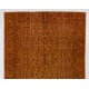 Orange Overdyed Vintage Handmade Turkish Area Rug with Floral Design. 5.8 x 9.5 Ft (174 x 288 cm)