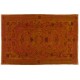 Burnt Orange Overdyed Vintage Handmade Turkish Area Rug, Great 4 Modern Interiors. 6 x 8.8 Ft (183 x 268 cm)