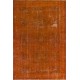 Burnt Orange Overdyed Vintage Handmade Turkish Wool Rug, Great 4 Modern Interiors. 6.3 x 11 Ft (190 x 334 cm)