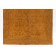 Orange Overdyed Vintage Handmade Turkish Area Rug with Floral Design. 6.7 x 9.7 Ft (204 x 293 cm)